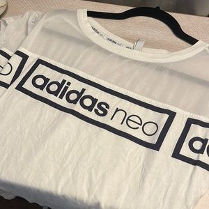 BRAND NEW WHITE adidas neo shirt and mesh paneling